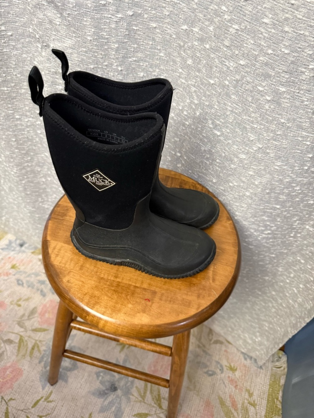 The Original Muck Boot Company Black Mid-Calf Waterproof Boots Kids